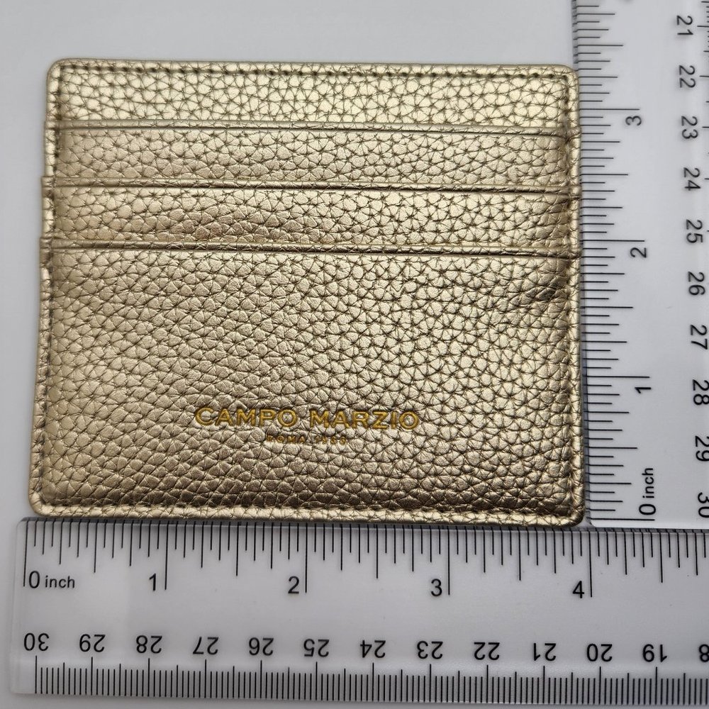 Campo Marzio Roma Leather Wallet Two Toned Gold/Gun Metal NWT with original box - Picture 2 of 8